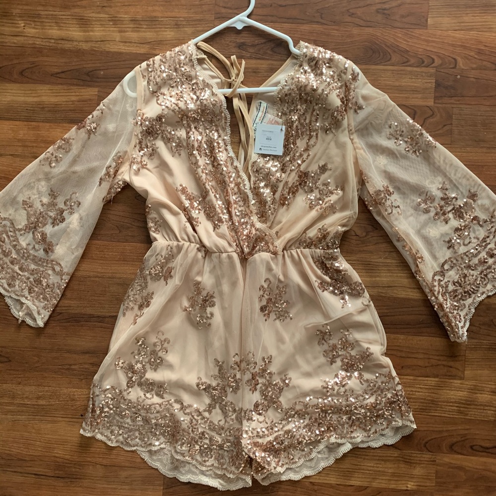 NWT BOUTIQUE SEQUIN ROMPER